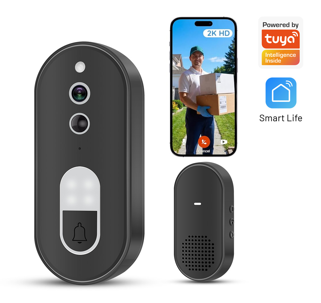 Smart Home Battery Camera - Tuya 1080P HD Bel Pintu Video