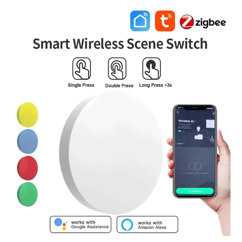 Smart Home Office - Tuya ZigBee Tombol Nirkabel Pintar Sakelar