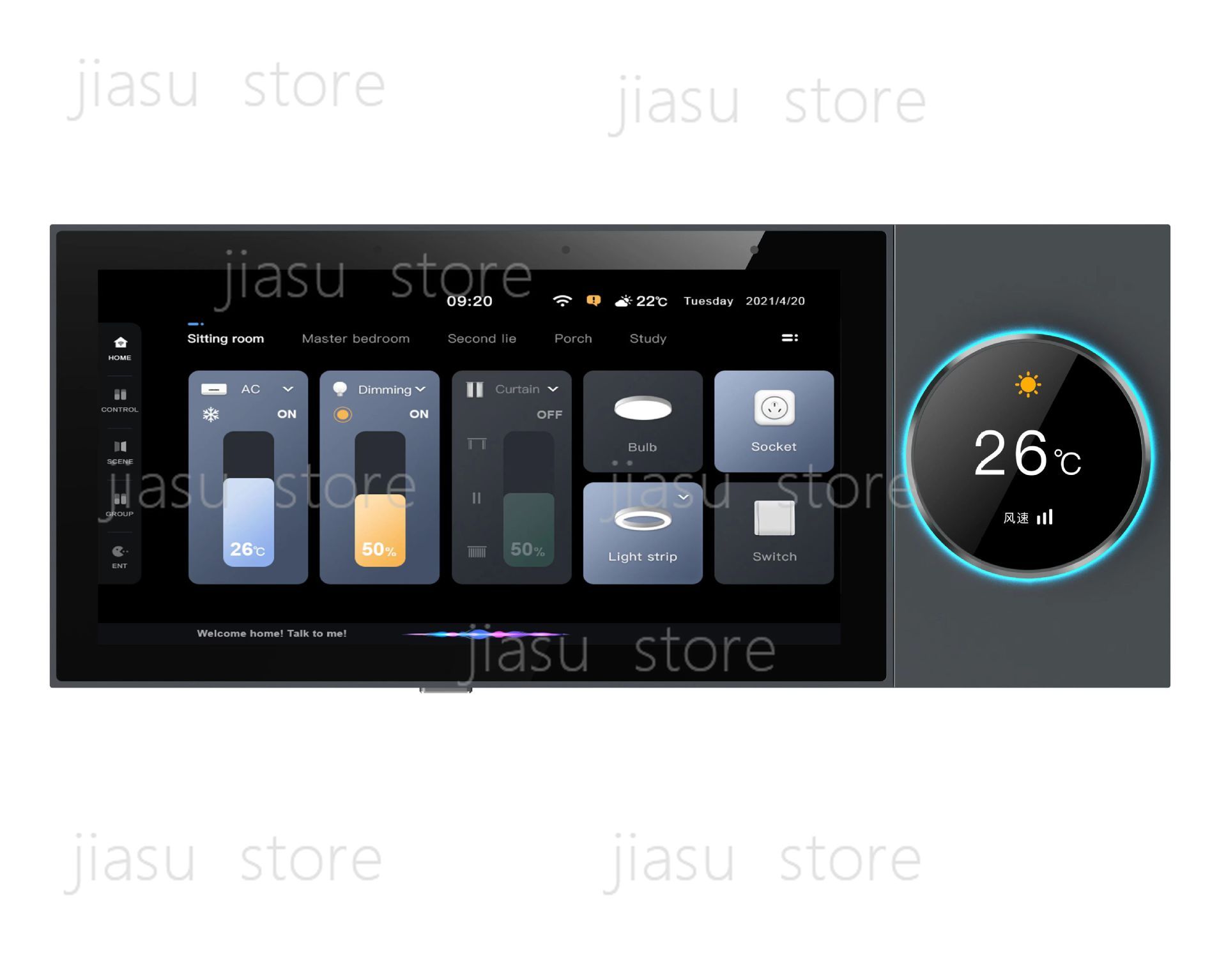 Smart Home Control - Layar Kontrol Pusat Pintar 6 Inci