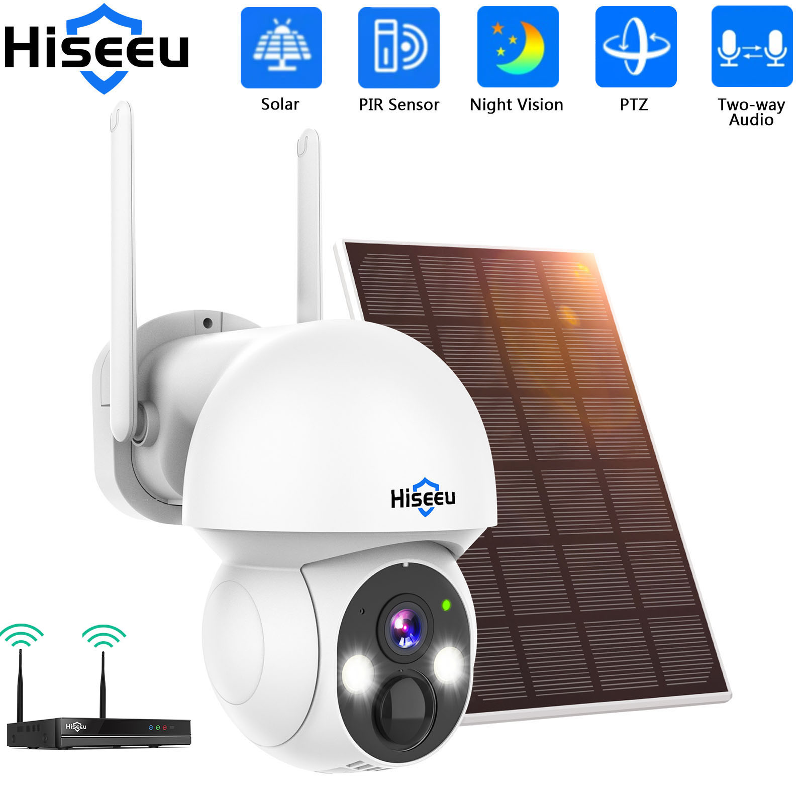 Smart Home Camera - Hiseeu kamera IP tenaga surya 2K