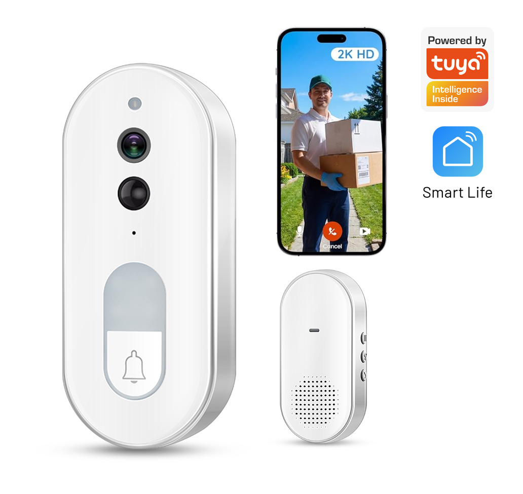 Smart Home Battery Camera - Tuya Bel Pintu Video Pintar Nirkabel