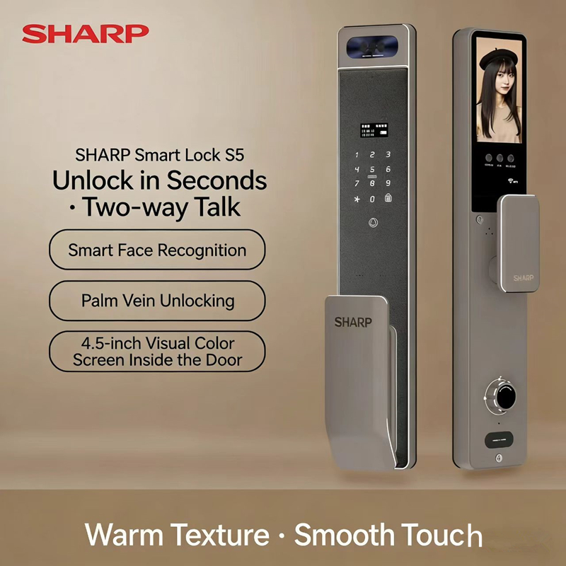 Smart Home Battery Camera - Sharp S5-FV Pengunci Pintar Otomatis Penuh