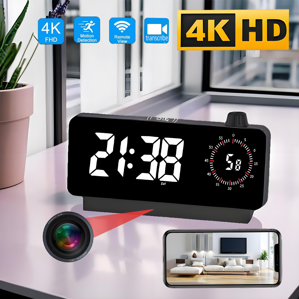 Smart Home Battery Camera - Kamera Jam WiFi Mini 4K HD,