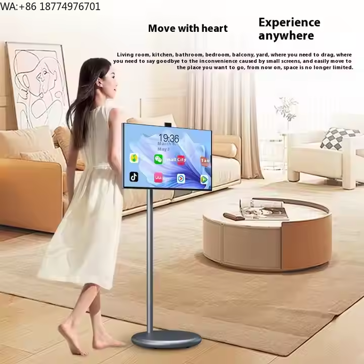 Smart Home Office - TV LCD Portabel Android 12 24-Inci,