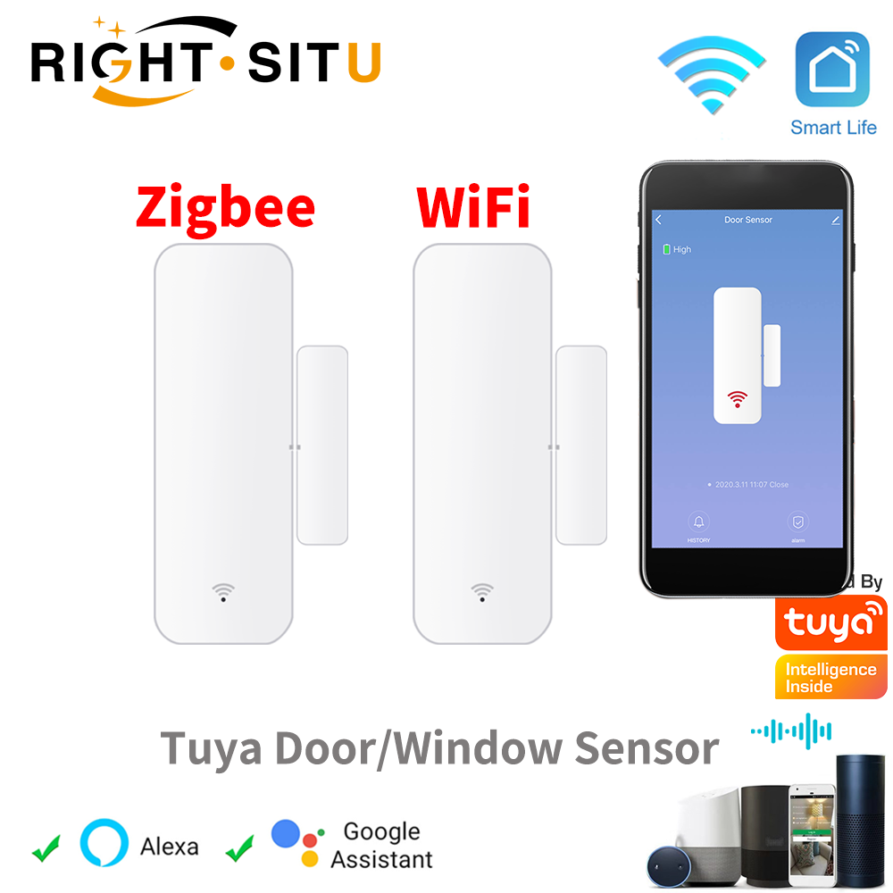 Smart Home Alexa - Sensor Kontak Jendela Pintu Tuya WiFi