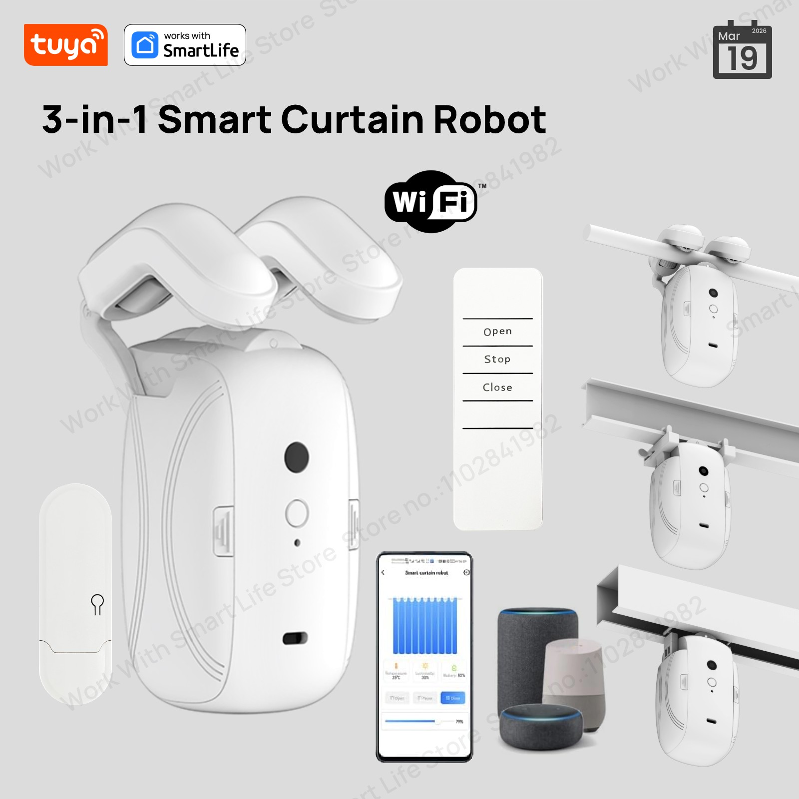 Smart Home Hub Ikea - 1/2 Buah Robot Tirai WiFi Pintar