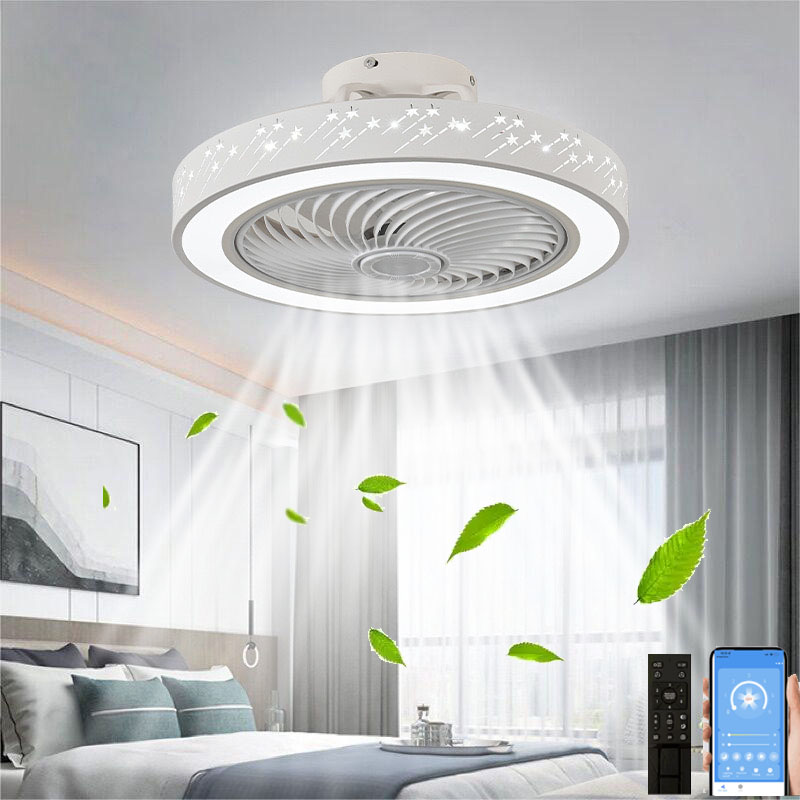 Smart Home Living Room - Lampu Kipas langit-langit aplikasi pintar 46CM,