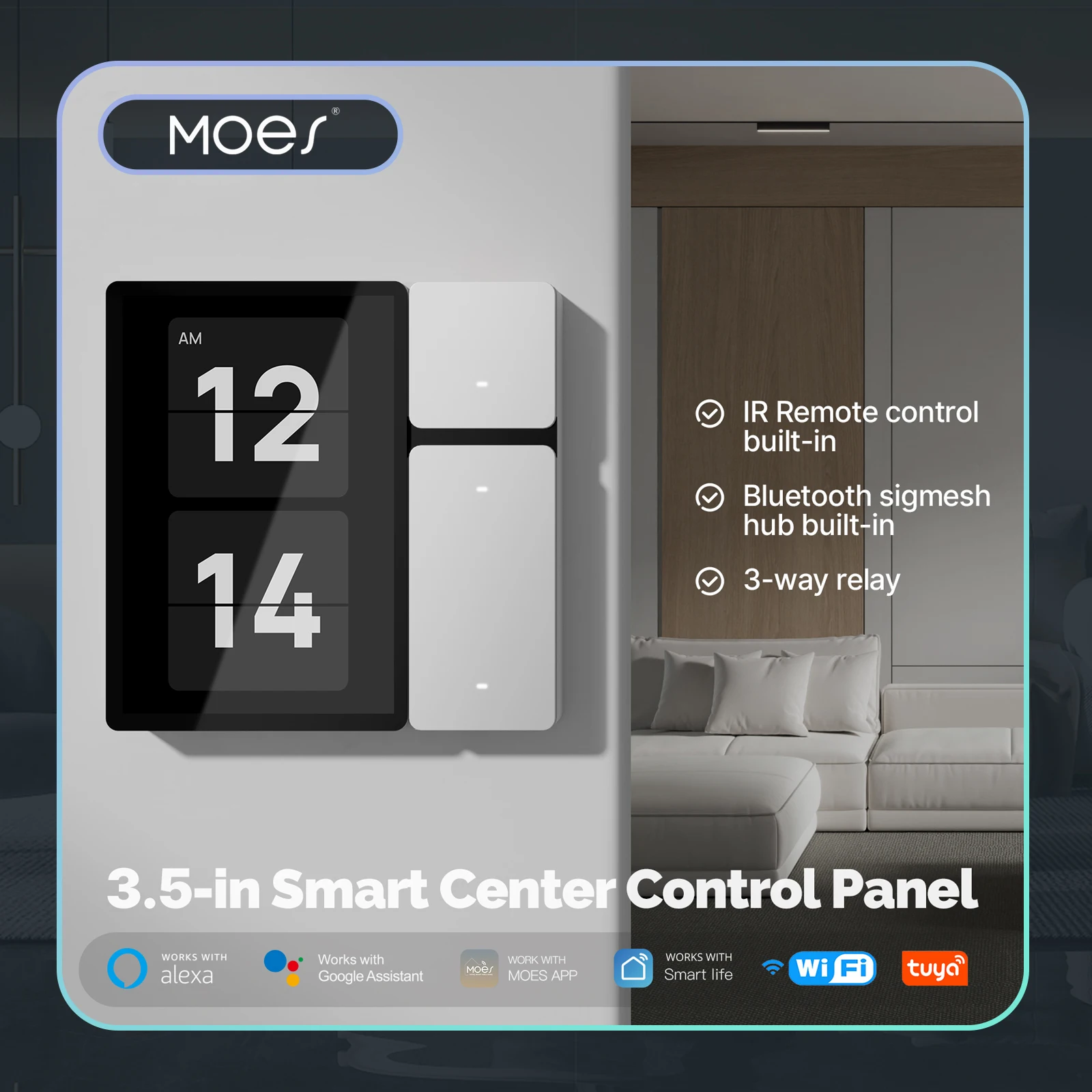 Smart Home Wifi Hub - MOES Tuya layar Panel kontrol pintar