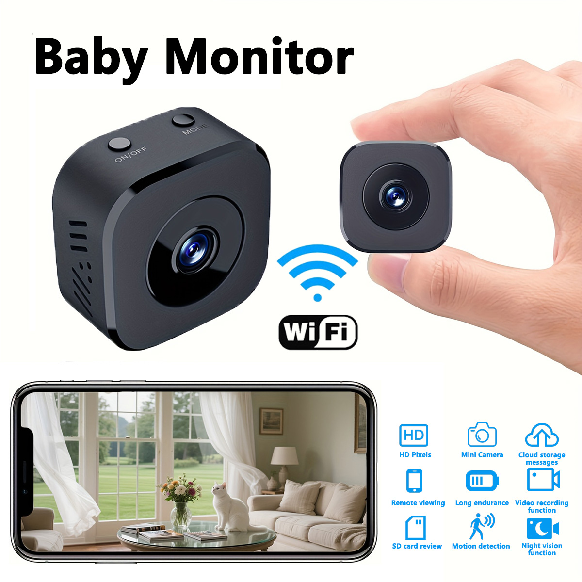 Smart Home Camera - Kamera WiFi Mini HD 1080P Pengawasan