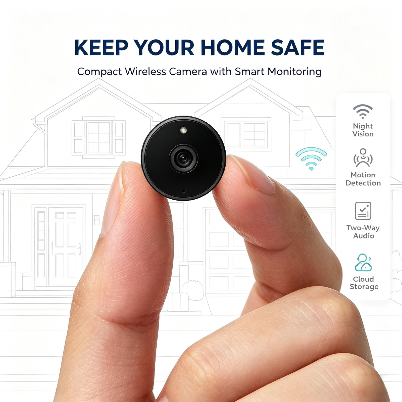 Smart Home Devices Images - WQ28 WIFI Smart Surveillance Monitor Pemantauan