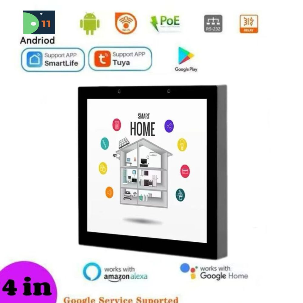 Smart Home Touchscreen Control Panel - Panel Kontrol Tablet POE 4 Inci