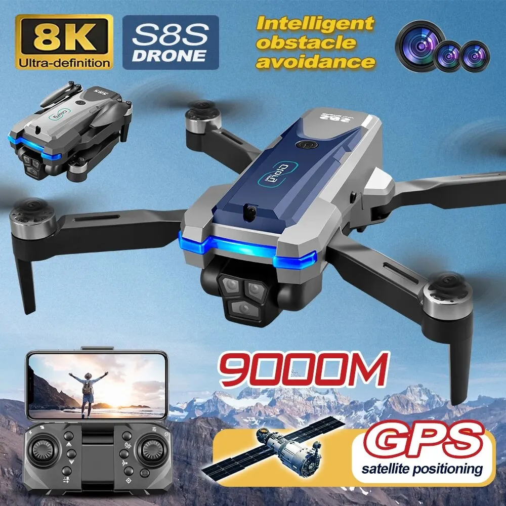 Smart Home Camera - S8S Drone lipat 5G Wifi 8K