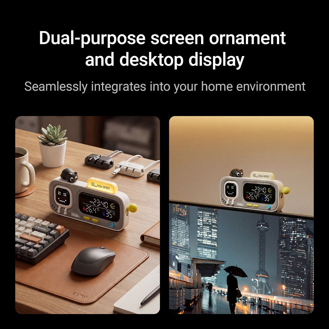 DUKA MOODA Jam Suhu dan Kelemb - Smart Home Office ulasan dan harga