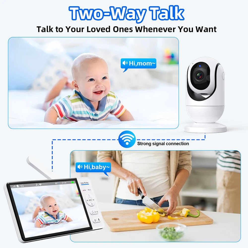 Tidak Ada WiFi Monitor Bayi 7  - Smart Home Battery Camera ulasan dan harga