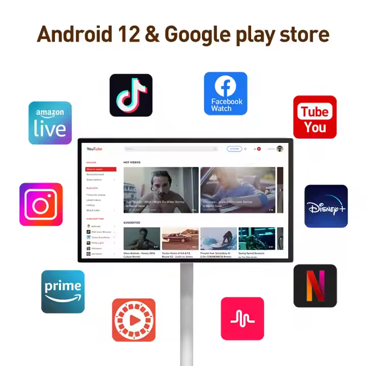 TV LCD Portabel Android 12 24- - Smart Home Office ulasan dan harga
