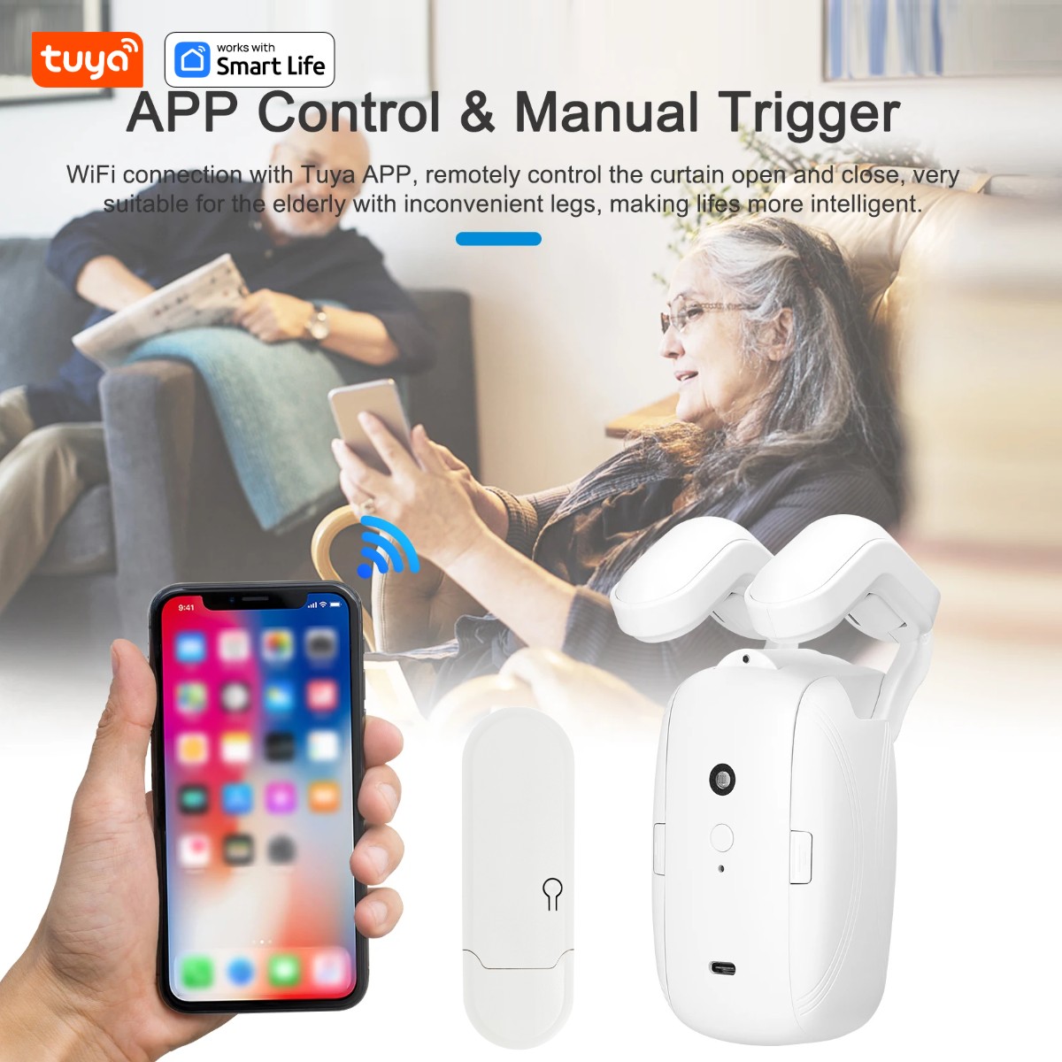 1/2 Buah Robot Tirai WiFi Pint - Smart Home Hub Ikea ulasan dan harga
