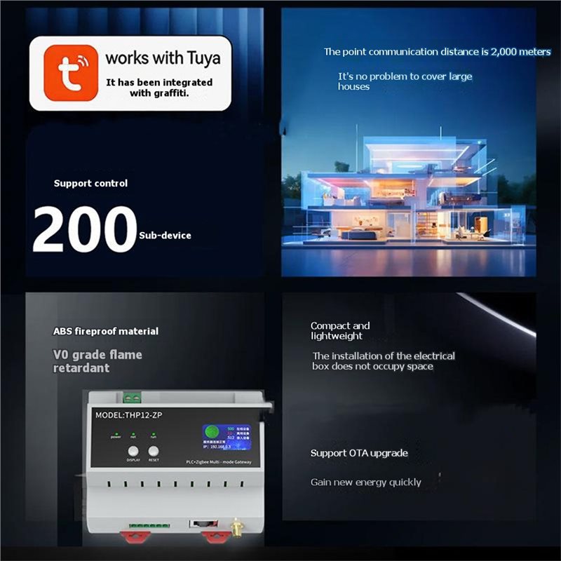 B23B Tuya Smart PLC Zigbee Gat - Smart Home With Plc ulasan dan harga