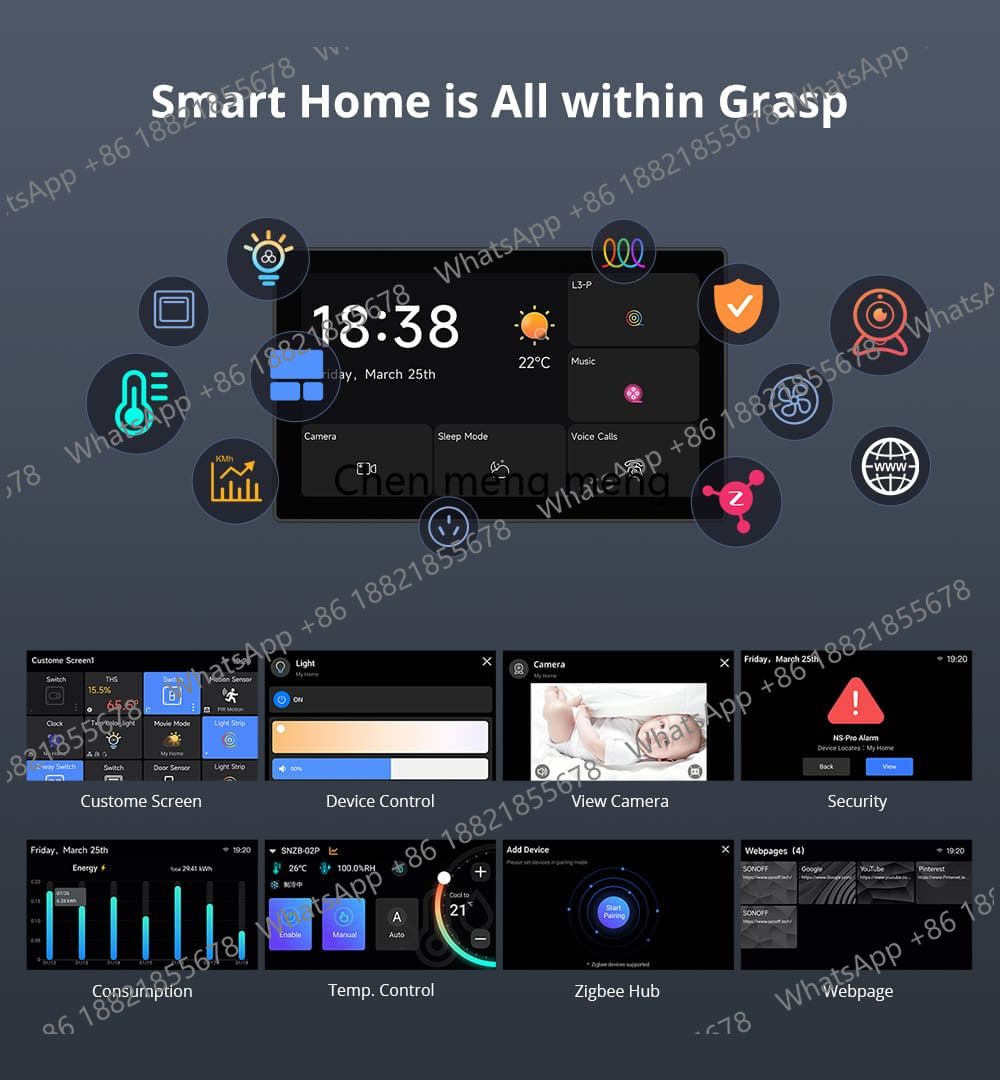 Panel Kontrol Rumah Pintar NSP - Smart Home Touchscreen Control Panel ulasan dan harga