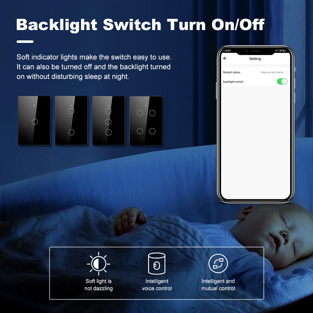 Smart Life Wifi+Bluetooth Touc - Smart Home Touchscreen Control Panel ulasan dan harga