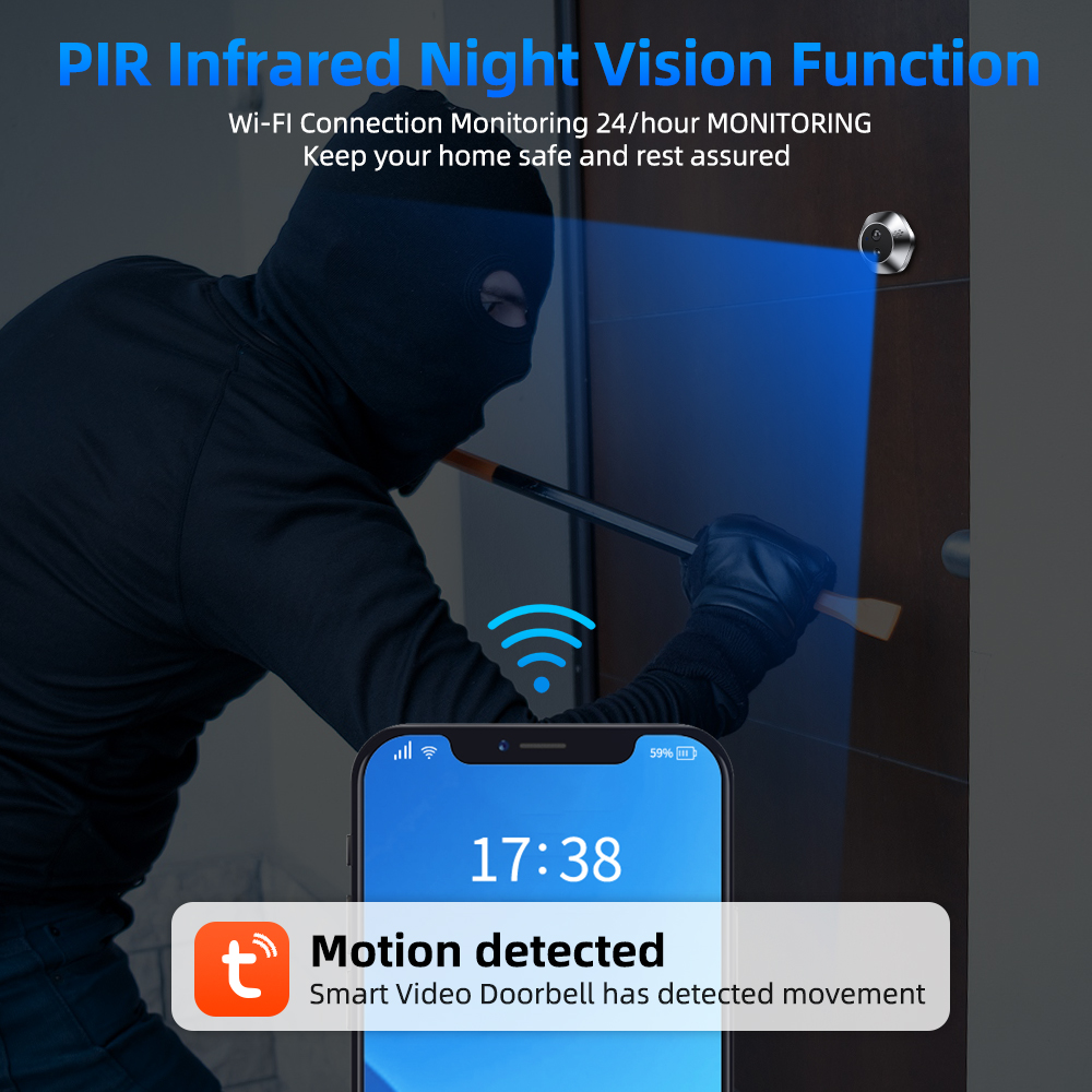 Kamera Video lubang Pengintip  - Smart Home Battery Camera ulasan dan harga