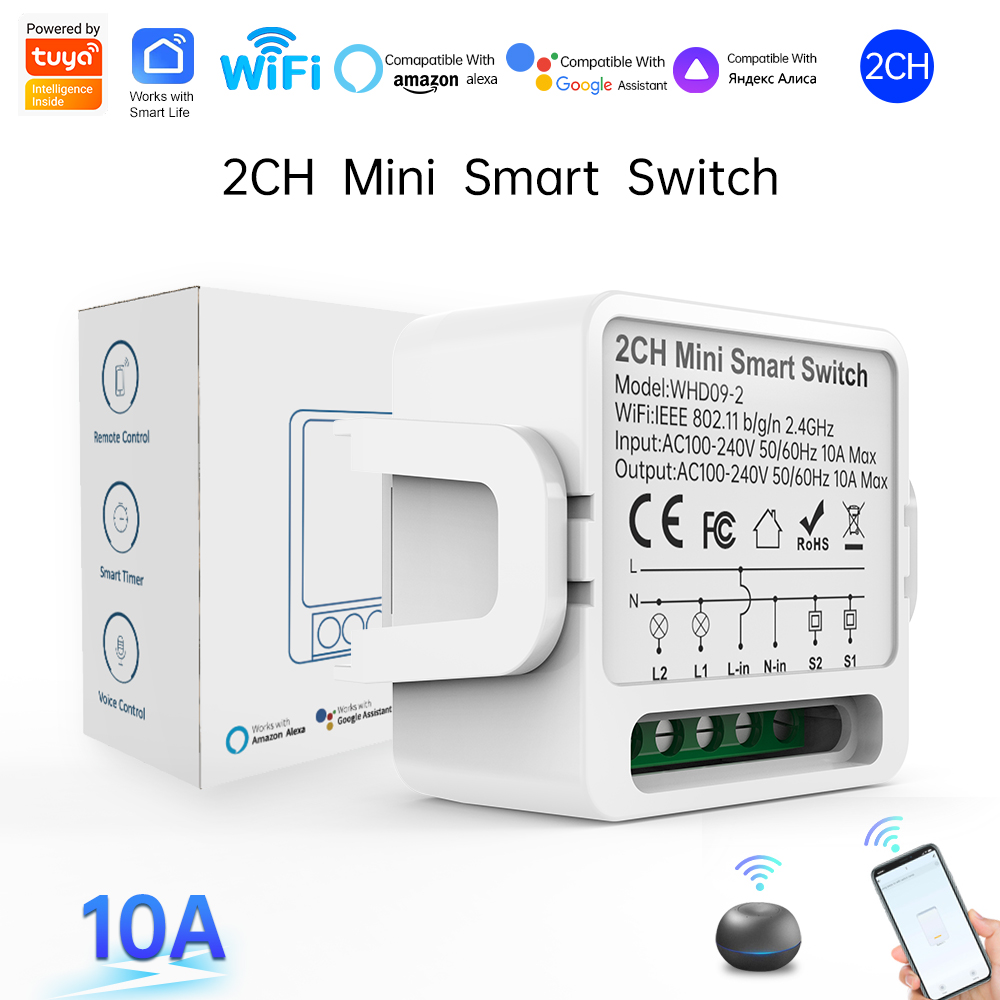 Sakelar Pintar Tuya 2 Arah 2Ga - Smart Home Alexa ulasan dan harga