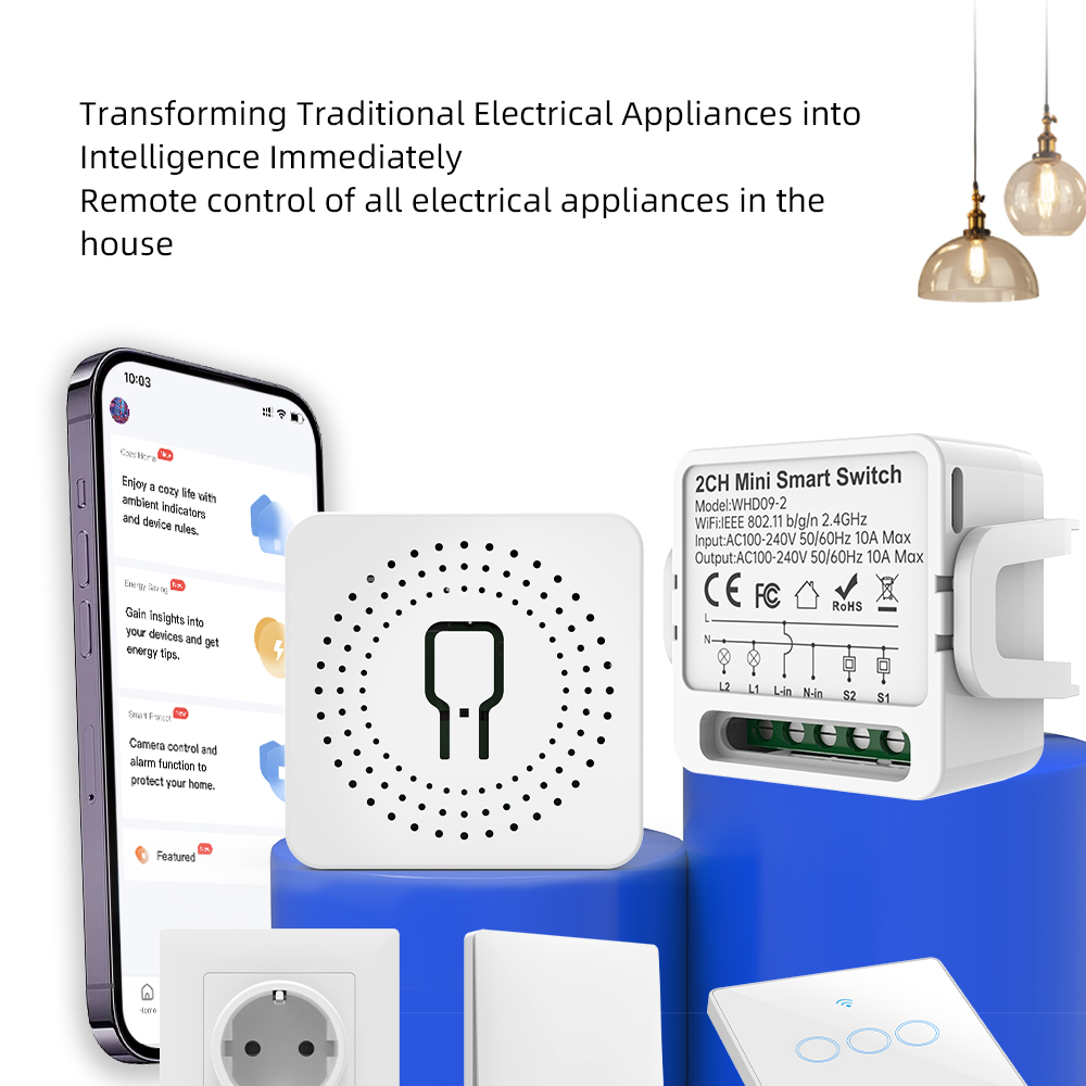 Sakelar Pintar Tuya 2 Arah 2Ga - Smart Home Alexa ulasan dan harga
