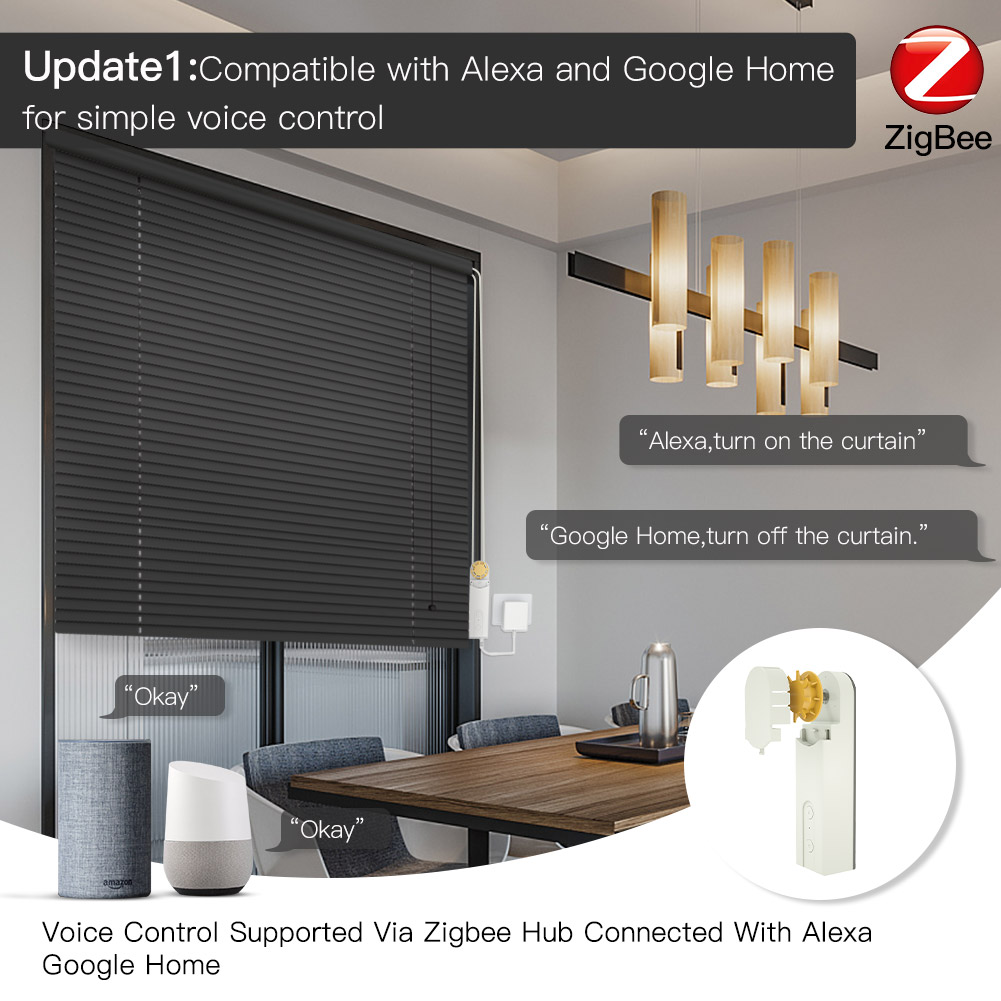 MOES roda tirai bermotor cerda - Smart Home Hub Ikea ulasan dan harga